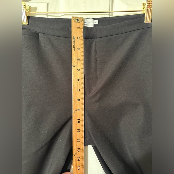 THE RESET R LABEL *PRISTINE* Black Stretch Dress Slacks XL STRETCH Straight Leg - Picture 7 of 12